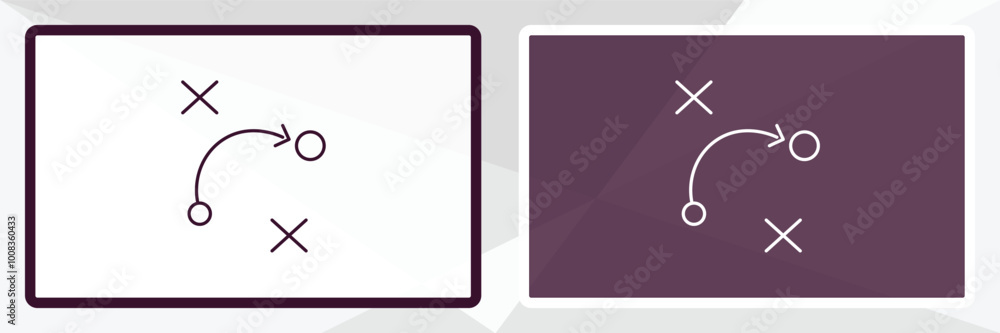 Poster strategy outline icon. linear vector from army and milatry concept. thin line white and black strate