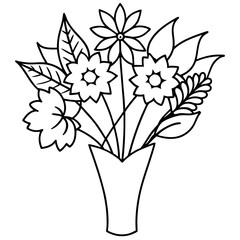 Beautiful mixed autumn bouquet vector illustration perfect for seasonal decor
