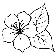 Stunning hibiscus in autumn setting vector illustration vibrant fall colors
