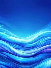 Fototapeta premium Blue Serenity, an abstract composition featuring a soothing dark blue and white gradient, flowing waves, and glowing lights, evoking a sense of calm and tranquility.