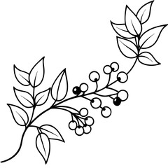 Obraz premium Whimsical Floral Cascade Vector Illustration Evoking Serenity and Natural Beauty