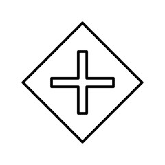 intersection line icon
