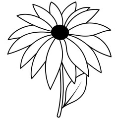 Colorful Coneflower Vector Illustration Ideal for Gardening and Floral Designs
