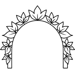 Charming Autumn Floral Arch Vector Art for Adding a Touch of Fall Beauty to Your Designs






