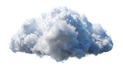 Fluffy white clouds isolated on white