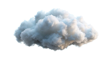 Fluffy white clouds isolated on white