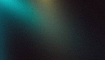 Abstract blue yellow color glowing neon light beams grainy gradient backdrop design. Elegant bright, shiny, glowing, noisy multicolored neon gradient banner, poster, website header.