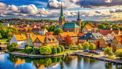 Beautiful Scenic View Vejle Denmark