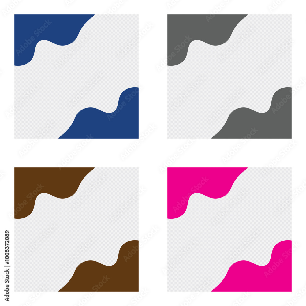 Poster divider shape collection for websites. abstract top and bottom design elements. waves, curve separat
