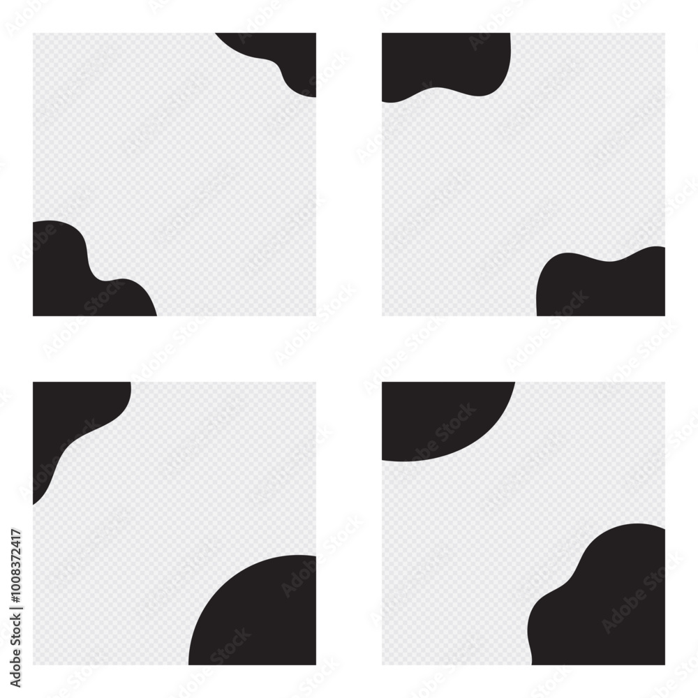 Poster divider shape collection for websites. abstract top and bottom design elements. waves, curve separat