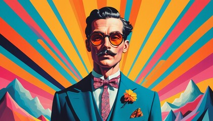 dadaism art style or vintage dadaist illustration style background