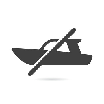 recommend clip art: Vector Isolated No Speedboat Icon