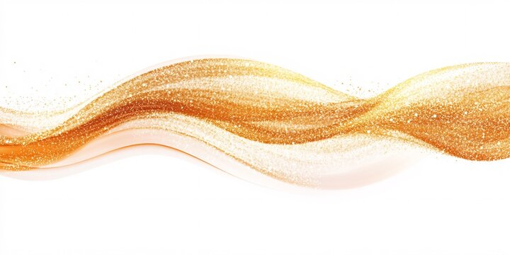 Abstract golden yellow wave background with smooth flowing curves and vibrant colors