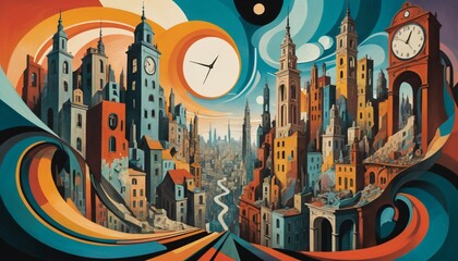 dadaism art style or vintage dadaist illustration style background