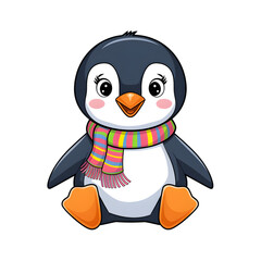 Obraz premium white background penguin