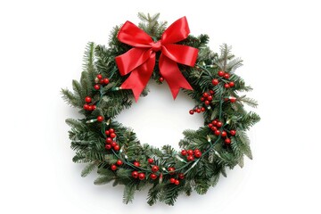 mistletoe on white background