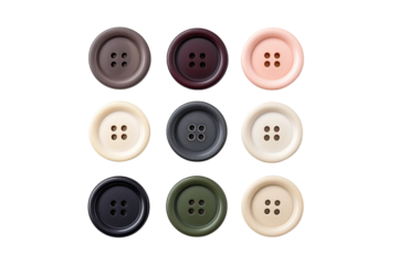 Elegant Cuff Buttons Isolated on Transparent Background