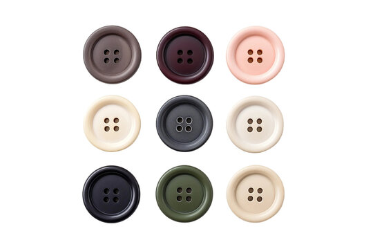 Elegant Cuff Buttons Isolated on Transparent Background