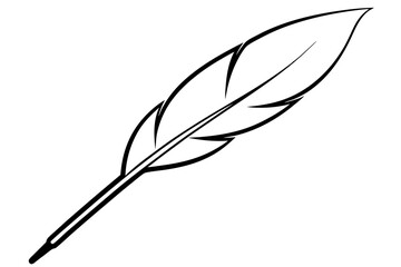 simple quill pen  silhouette vector illustration