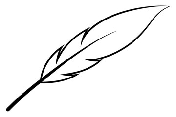 simple quill pen  silhouette vector illustration