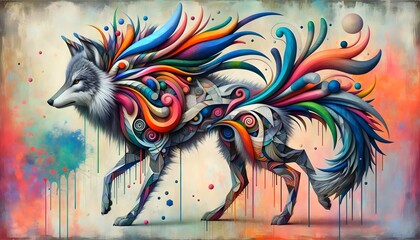 "Lobos C&oacute;smicos: Esp&iacute;ritus de Colores"