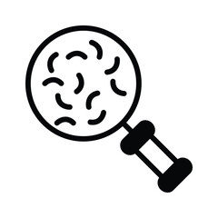 Magnifying glass focusing on cells, symbolizing microscopic examination and biology