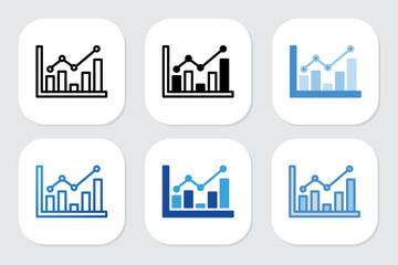 chart icons with various design styles