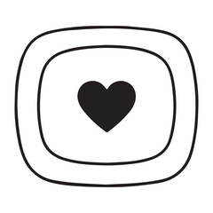 Monitor vector icon art illustration silhouette