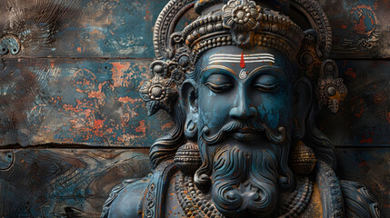 Stunning ornate Hindu temple facade with intricate architectural patterns,colorful ornamental details.