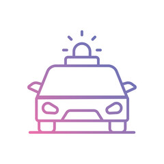 Obraz premium Police Car icon vector stock illustration