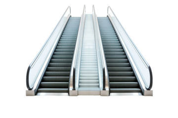 Futuristic Escalator Design Isolated on Transparent Background
