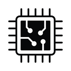A microchip representing processing and computing in electronic devices.