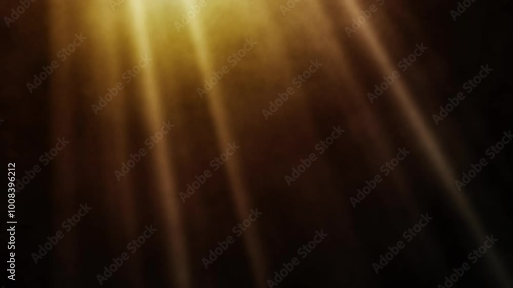 Poster rays of light flowing through billowing smoke against a black background, creating a dreamy atmosphe