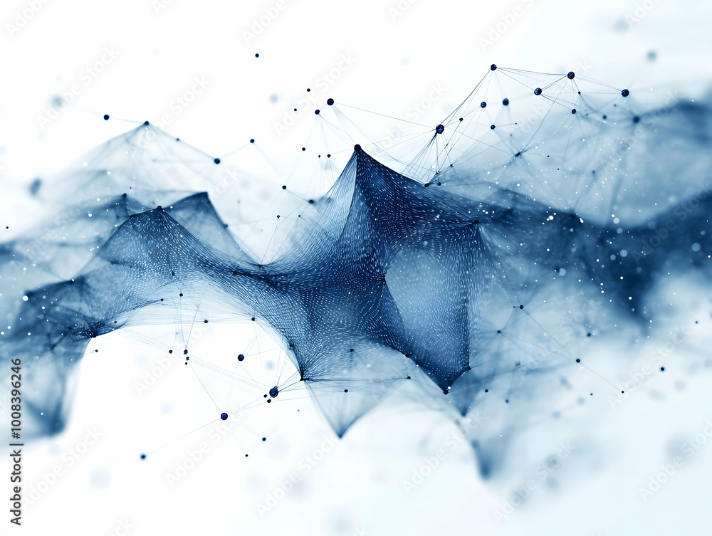 Poster abstract background with connecting dots and lines