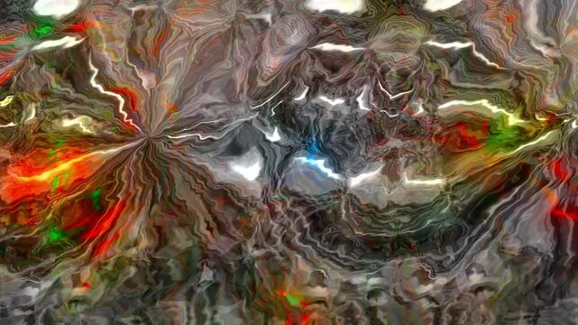 woman jogs in space with different patterns