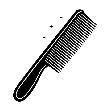 recommend clip art: comb silhouette icon with Transparent Background Clipart