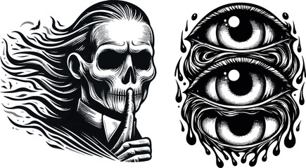 Creative Helloween vector style with white background