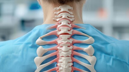 Physical therapist guiding patient through gentle stretches to alleviate herniated disc pain, rehabilitation therapy, spinal care