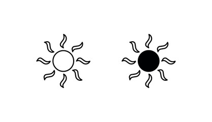 Winter solstice sun icon design with white background stock illustration