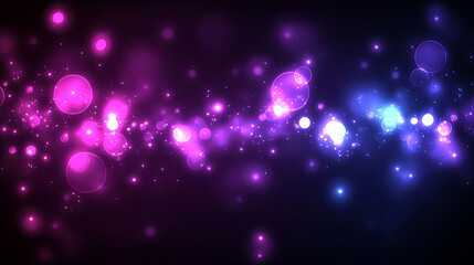 Colorful Particle Lights Shimmering in a Dark Background Creating a Vibrant and Dreamy Atmosphere During a Nighttime Celebration