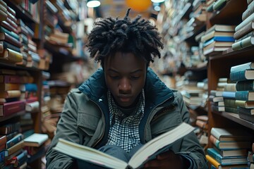 Depicts the solitary focus and dedication required for independent study.