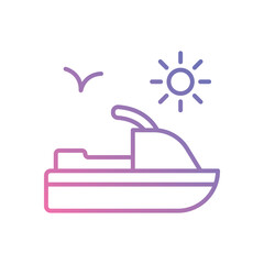 Jet Ski icon vector stock illustration