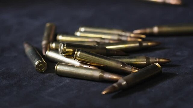 Slow roll of ammo into frame and to the pile.