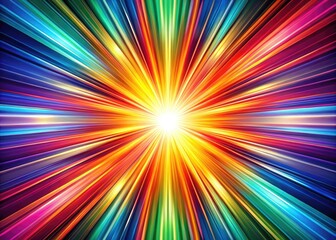 Obraz premium Colorful Burst Vector Design with Radiating Lines and Dynamic Shapes for Creative Backgrounds