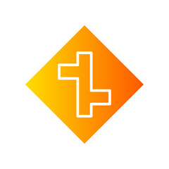 Obraz premium merging gradient icon