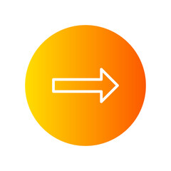 turn right gradient icon