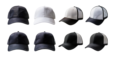 Variety of Baseball Caps on Display