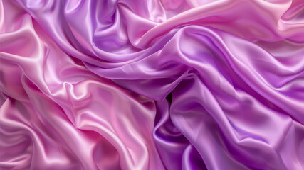 Obraz premium Beautiful purple pink silk satin background Soft folds Shiny fabric Luxury lilac background