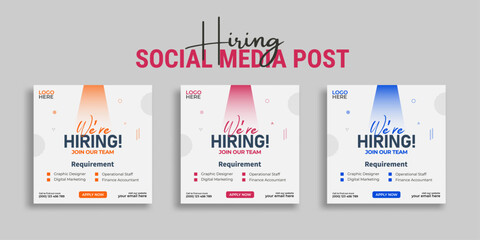 We Are Hiring Social Media Post Template