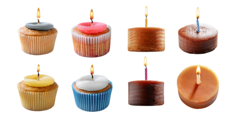 Colorful Cupcakes and Candles for Celebrations